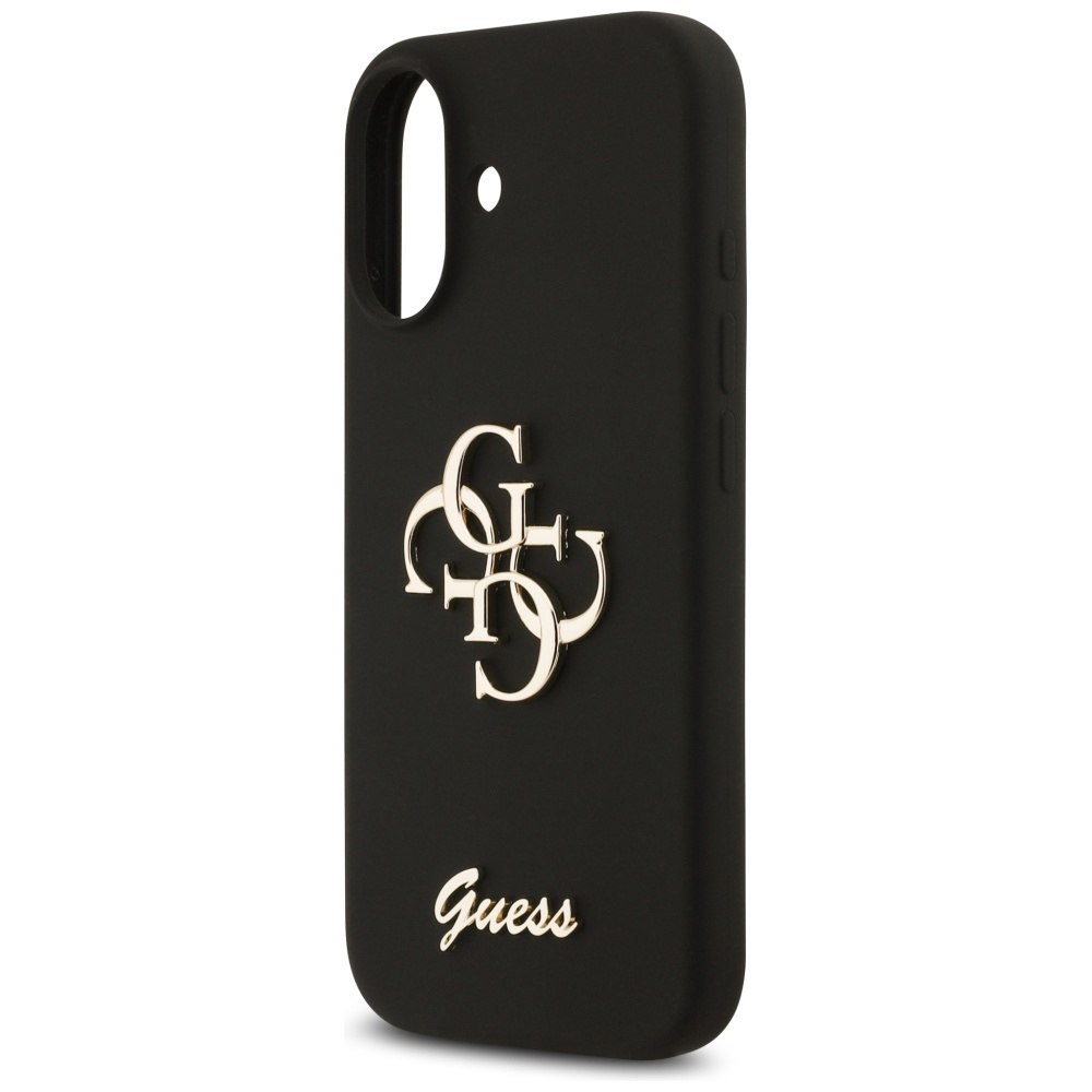 Etui Guess Silicone Big 4G Script do iPhone 17 czarny